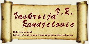 Vaskrsija Ranđelović vizit kartica